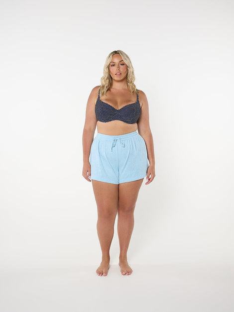 Terry Towelling Shorts Light Blue