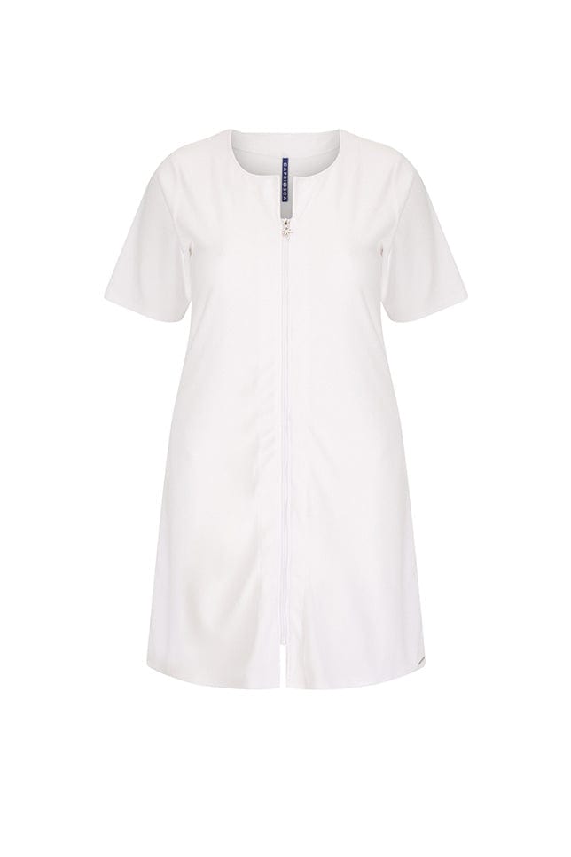 Ghost mannequin of terry towelling beach coverup