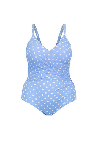Vintage Dots Chlorine Resistant Crossover One Piece