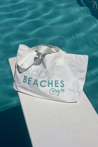 HOLA BEACHES Canvas Tote Beach Bag