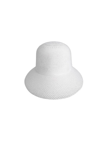 White Wide Brim Travel Hat