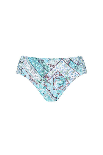 Ghost mannequin blue patchwork bikini bottoms