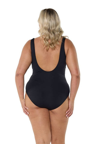 Sunseeker Black Basix F/G Ruched Minimiser Singlet