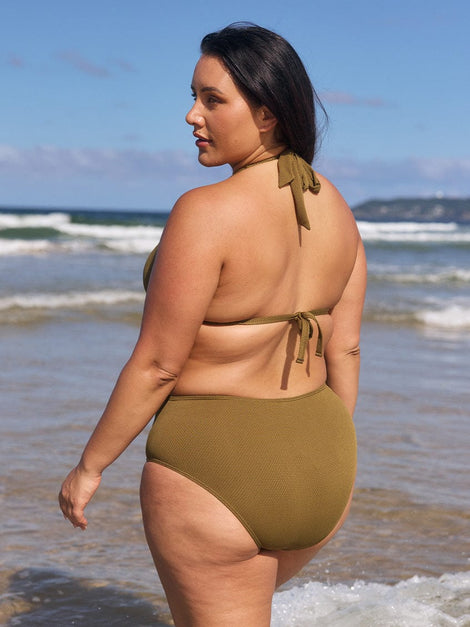 Honey Comb Zanzibar Triangle Bikini Top