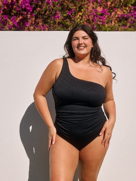 Acapulco Black One Shoulder One Piece