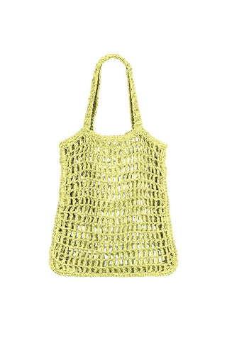 Woven Tote Beach Bag - Citrus