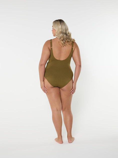 Honey Comb Zanzibar Waist Tie One Piece