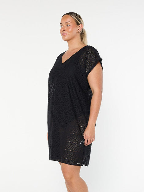Mesh Beach Cover Up Black