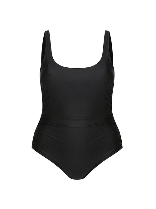 women's plain black underwire one piece