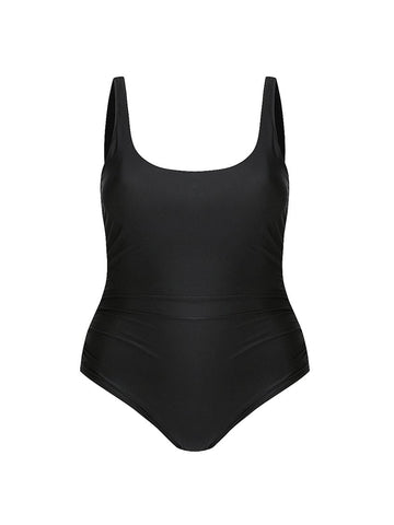 Black Scooped Underwire One Piece