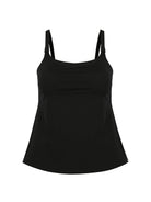 chlorine resistant black tank tankini top