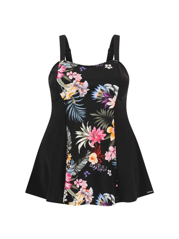 Carnival Chlorine Resistant Wide Strap Swim Dress - NO PANT
