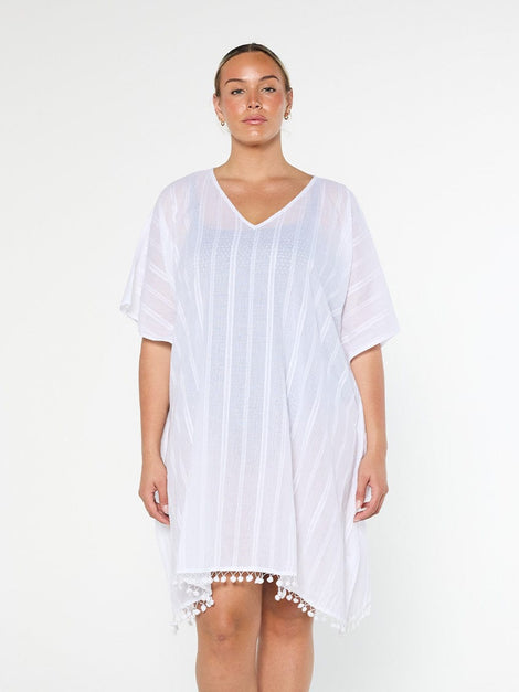 White Cotton Kaftan