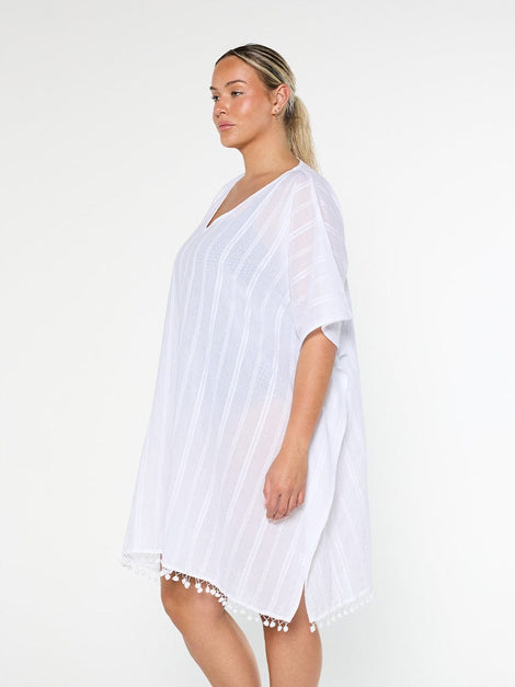 White Cotton Kaftan