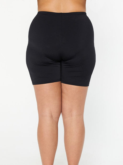 Chlorine Resistant Black Bike Tight Swim Shorts