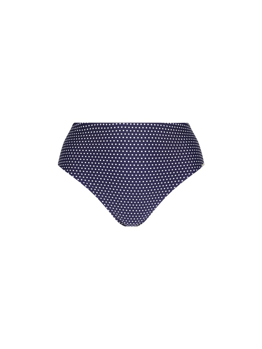 thumbnail image 2 of CALIA Women's Mid Rise Ruched Side Swim Bottom – Deep Sea Dots Royal – WSA23402PRT 2 of 5