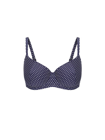 Navy & White Dots Underwire Bikini Top