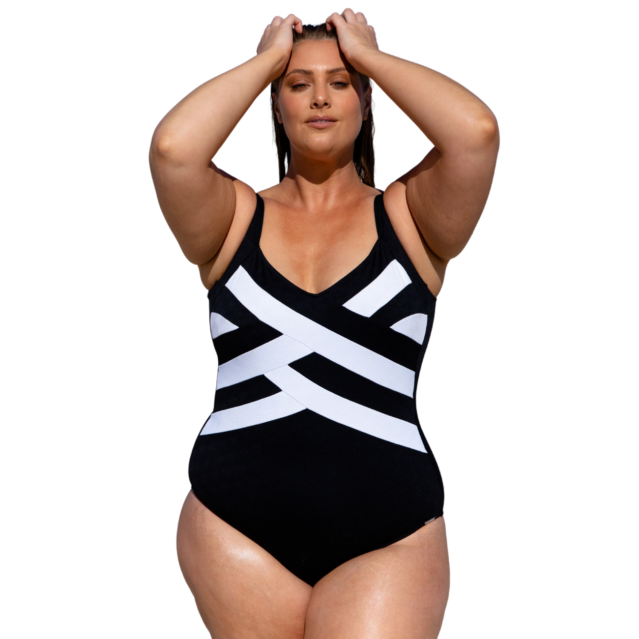 HDE Women's Plus Swim Dress Tummy Control One-Pieces Swimwear Black 20 