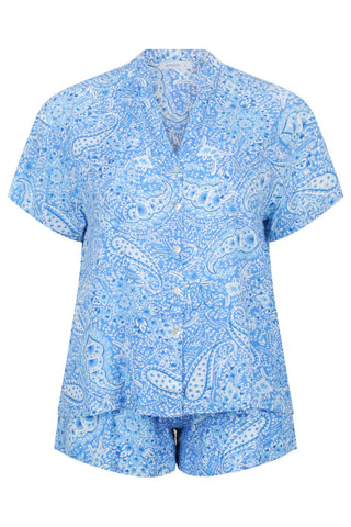 Paisley Blue Short Pyjama Set