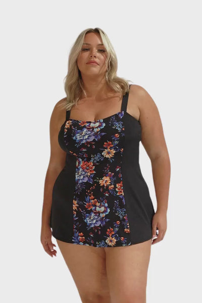 Catalina Chlorine Resistant Wide Strap Swim Dress No Pant