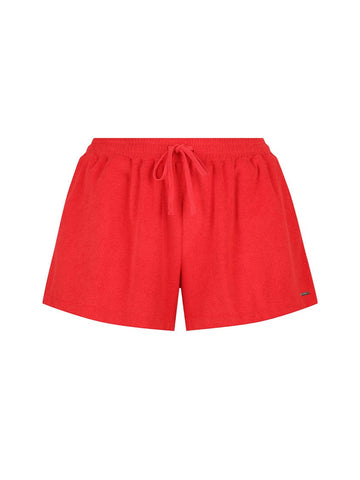 Terry Towelling Shorts Red