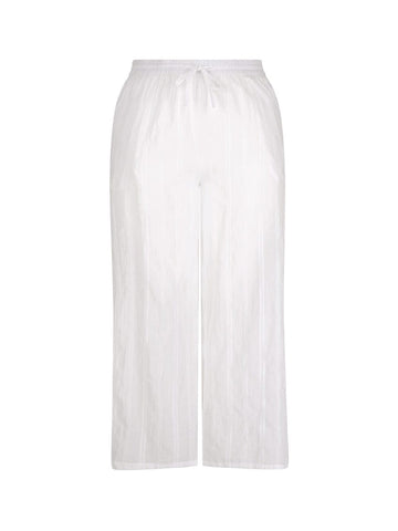 White Cotton Beach Pants