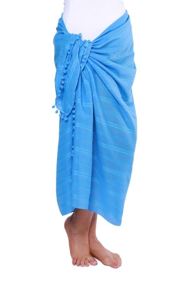 Provence Blue Cotton Sarong