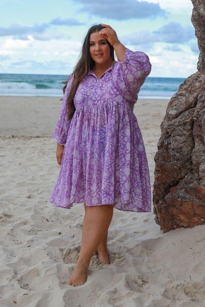 lilac womens plus size sun dress