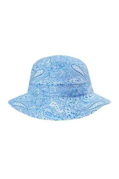 paisley blue swimwear hat