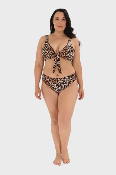 Leopard Sustainable High Cut Bikini Bottoms