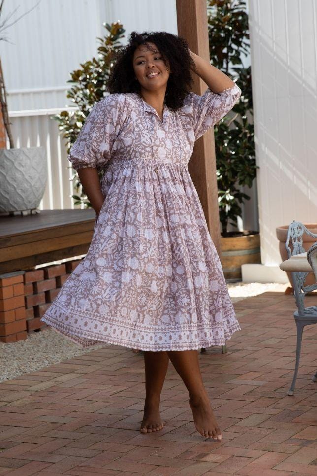 taupe womens beach dress